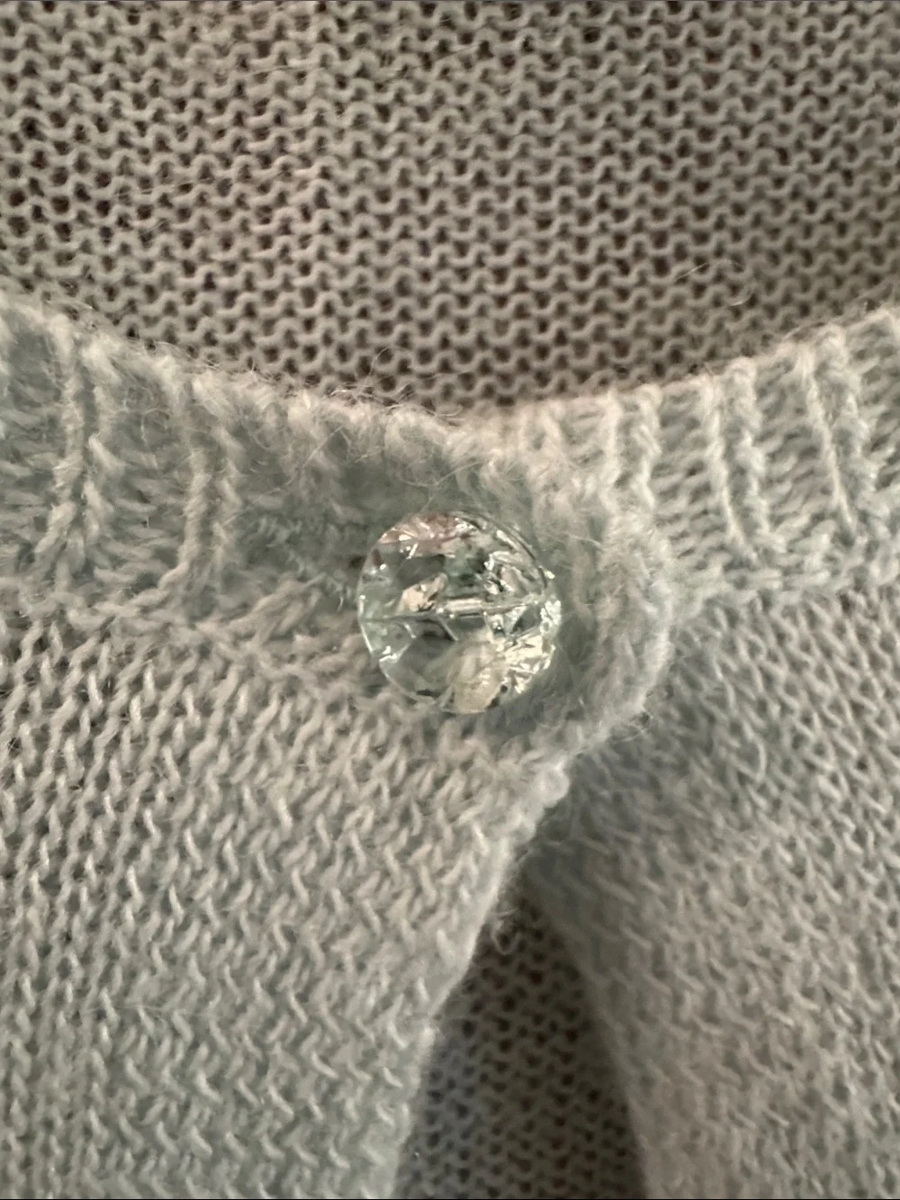 J. Crew Light Mint Crewneck Button Cardigan